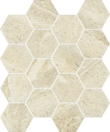 Sunlight Stone Beige Mozaika Prasowana Hexagon